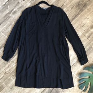 Black Tunic Long Sleeve Dress by Sugar Lips Large